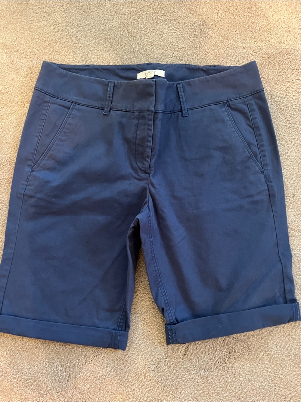 LOFT Bermuda Shorts Trio in Navy, Green & Coral - Picture 4 of 4